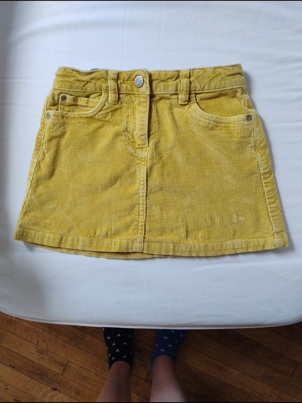 Mini boden Yellow Corduroy Mini Skirt
